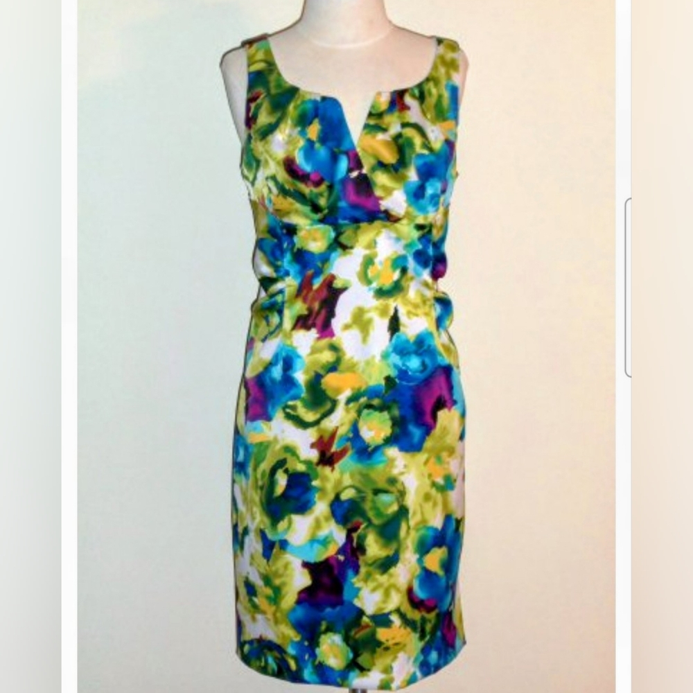 Ronni Nicole Watercolor Floral Pront Dress Size 12